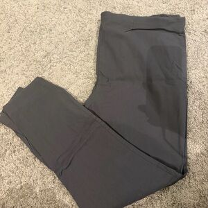 Women’s charcoal dress pants with zipper pockets